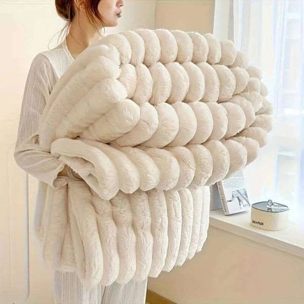 2026 ROSEKIND Blankets 3 Size Bed, 300Gsm Soft & Warm Fleece Blanket Decorative And Giftable Striped Throw Blanket For perfume All Season cologne Free Shipping 6 8 9