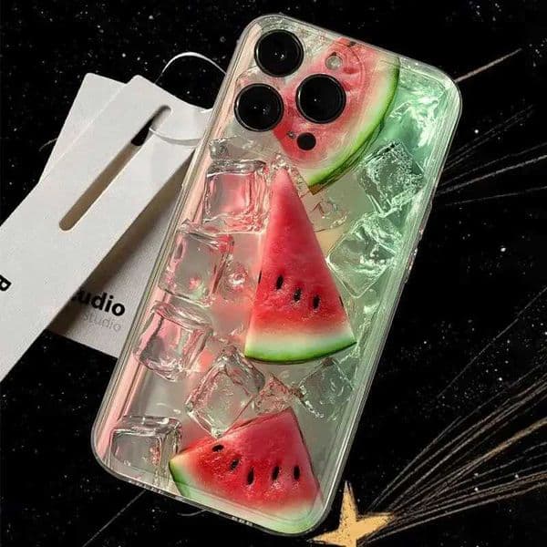 Ins Summer Fresh Iced Watermelon Simplicity Fashion Trendy Phone Case For iPhone 16 E 15 14 13 12 11 Pro XS Max 7 8 Plus Cover Z260528