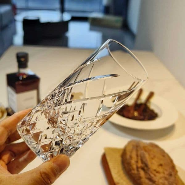 Edo Kiriko Hand-Carved Glass Cup Crystal Glass Cup Liquor Glass Whiskey Gift Craft T260528