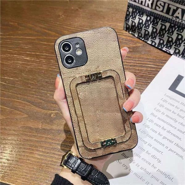 Coach Phone Case Designer Luxury Phone Case Metal Bracket Suitable For Ip15 Pro Max Retro Full Cover Mesh Goddess Style Light Luxury Model Protective Case