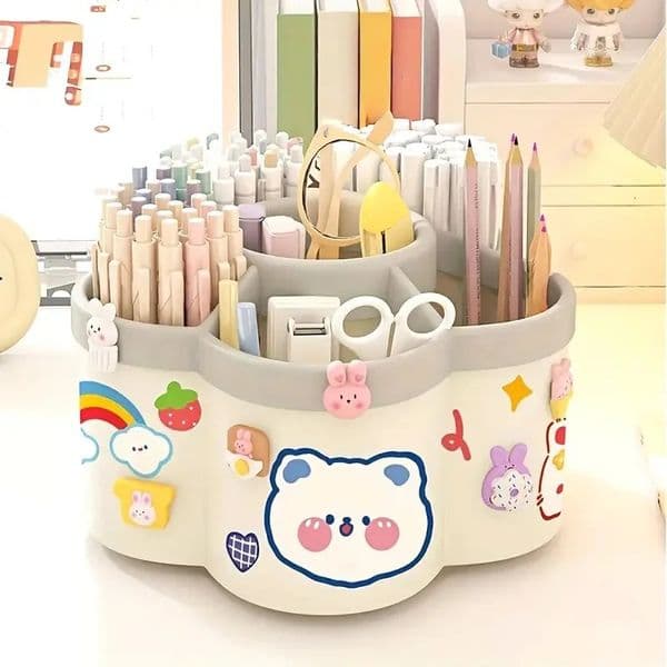 360 Rotating Pen Holder Multifunctional Desktop Organizer Back To School for Stationery Storage Box Multiple Office Supplies 260527