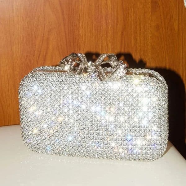 y Diamond Clasp Evening Bag Bowknot Clutch Purse Rhinestone Bags High Quality Handbag Fashion Party Clutch Handbag 260528