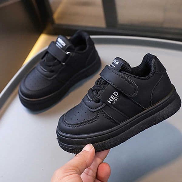 Kids Shoes Youth Sneakers PU Leather Flat Comfortable Black White Casual Sport Shoes Toddler Tennis Skateboard Shoes for Boy Girl Big Sizes 21 - 38 K0207 Y260528