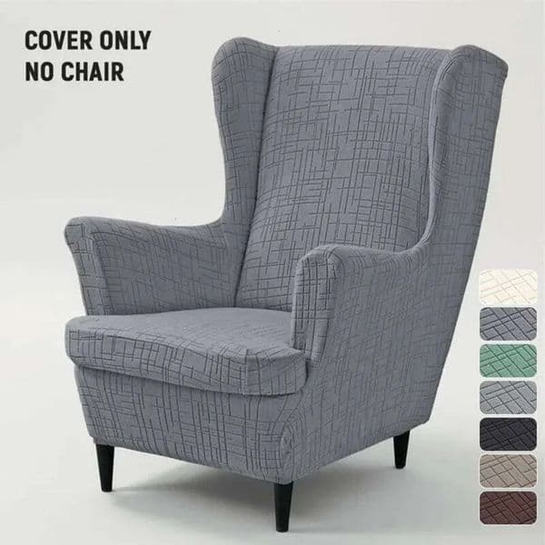 2026 1 Set Jacquard Wing Spandex Wingback Chair Sofa cologne Covers Armchair Slipcover With Seat perfume Cushion Cover Home Decor Free Shipping 6 13 9