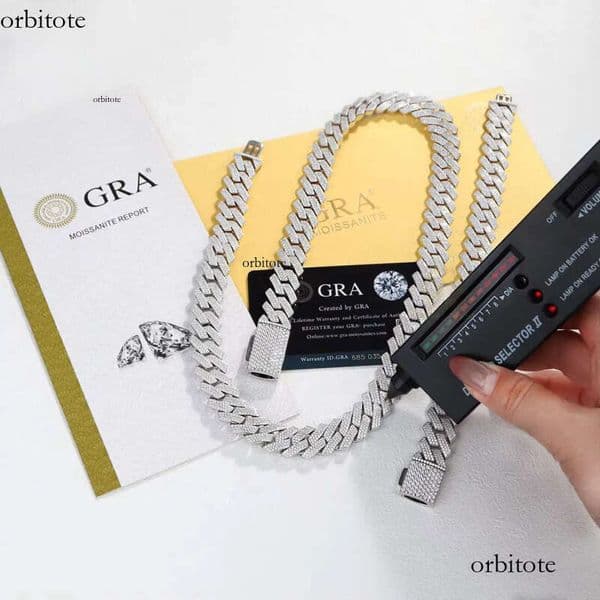 Wholesale 15mm 3rows Vvs Moissanite Link Bracelet Men S Fast Delivery Hip Hop Style Iced Out Dia Cuban Chain f8