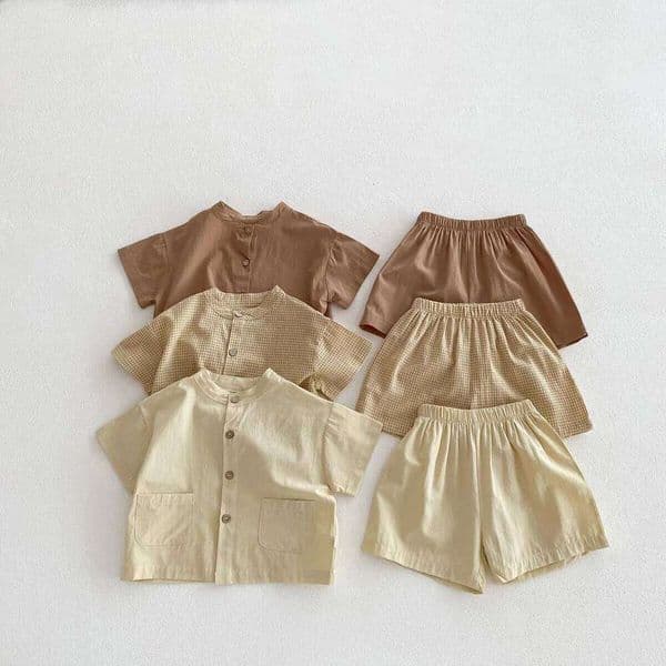 MILANCEL Chidren Clothing Set Casual Boys Short Sleeve Shirt And Pants 2 PCs Clothes Suit J260528