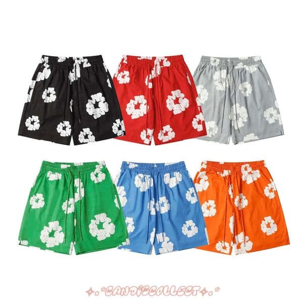 Desnim shorts Mens Shorts designers classic Puff flowers shorts holiday Beach Pants sweatpants summer Fashion leisure Streetwears Clothing Denim shorts ca4