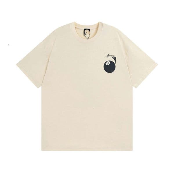 Stussyities Shirt 8 Ball Graphic Tee Iconic Billiard Print Short Sleeve Tee Crew Neck Soft Cotton Relaxed Fit Street Fashion Skate Culture Unisex Casual Wear 8C6