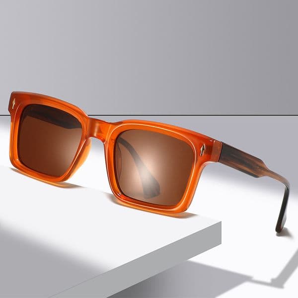 Wholesale Premium TR90 Acetate Polarized Retro Frame Sun Glasses Square acetate sunglasses