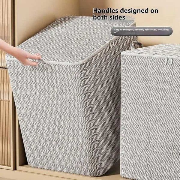 1PC 220L Large Clothes Storage Box With Lid Foldable Laundry Basket Organizer For Baby Clothes Home Closet Bedroom J260528