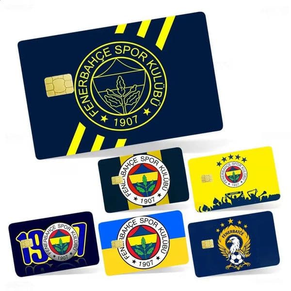 TTurkey FFenerbahce FC 4pcs 1Set Card Stickers Small Waterproof Chip 4PCS Sticker AntiScratch 260529
