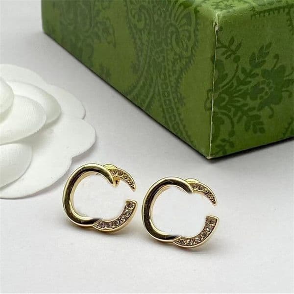 gg earrings Classic Women Stud Crystal Earring Fashion Flowers Jewelry Earring Designer Brand High Quality Earrings Wedding Party Accessories