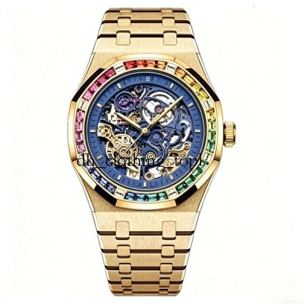 Audemares watch Wristwatches ST POP watch 40mm Meteorite black gold Dial Natural rubber strap No chronograph Asia Movement Mechanical Automatic Audermar watch 039