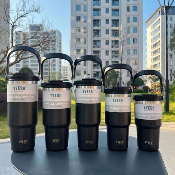 TYESO Large Capacity Stainless Steel Thermo Car Coffee Cup Keep Cold and Heat Thermal Mug Sport Water Bottle Vacuum Flask W260529