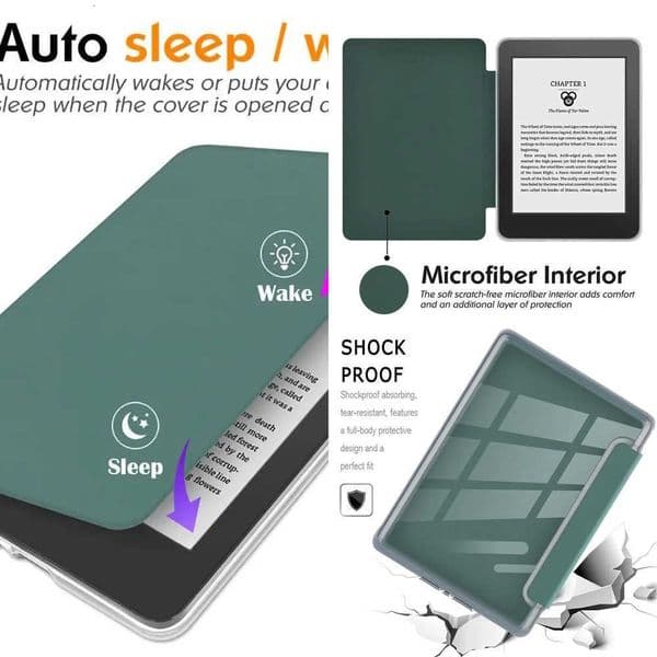 E-Reader Case for Kindle 11th Generation 2024 6inch Smart Back Cover C2V2L3 Acrylic Protective Shell Auto Wake/Sleep Folio Funda X260529
