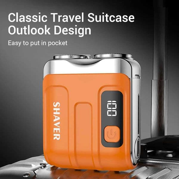 Men Electric Shaver Waterproof Type-C Rechargeable Mini Travel Rotary Razor Portable Hair Beard Trimmer Remover ToolT260529