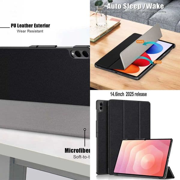 Tablet Case For Galaxy Tab S11 Ultra 146inch PU Leather Material Smart Sleep Kickstand Function Protective Cover X260529