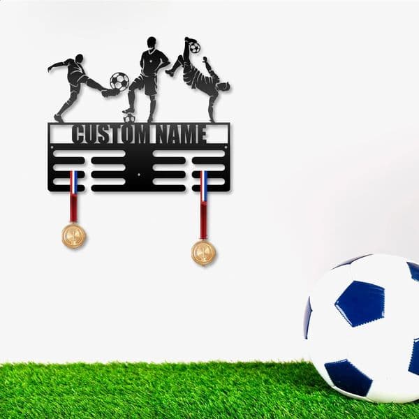 1 pc nice football medal hook cool creative Personalized Text Hooks Metal Wall Signs 260529