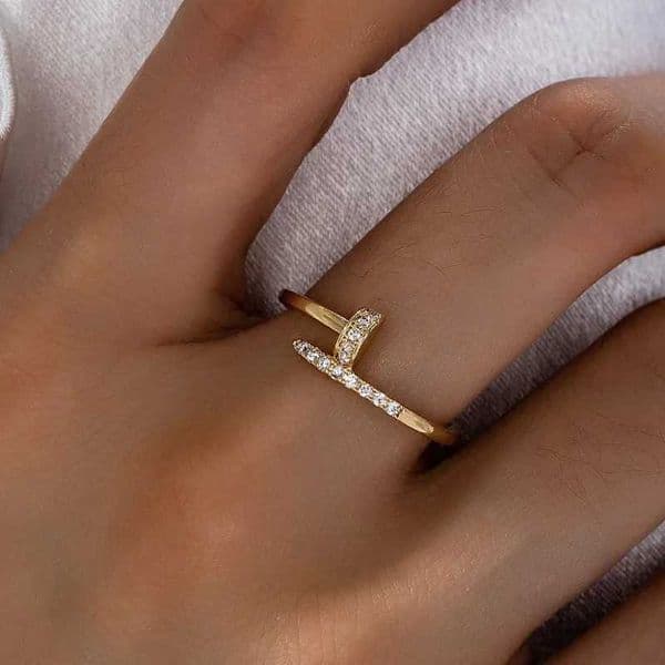 European and American open nail childrens niche high-end ring personality cold wind rings Q260529