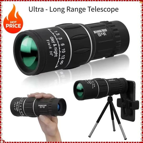 Portable Monocular Telescope 16X25 HD ZOOM Powerful Long Range Telescope Hunting Sports Outdoor Camping Travel 260528