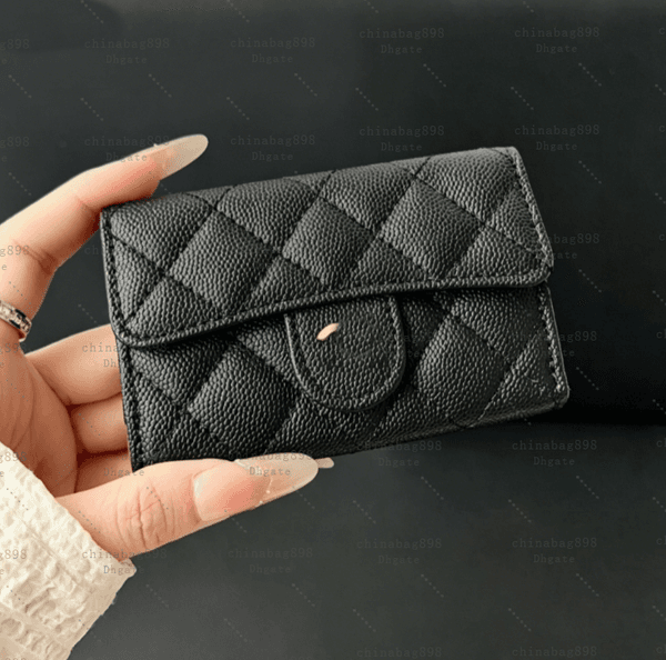 Designer wallet, ladies' bag, classic card bag, ID card bag, passport holder, caviar pattern coin bag, credit card wallet