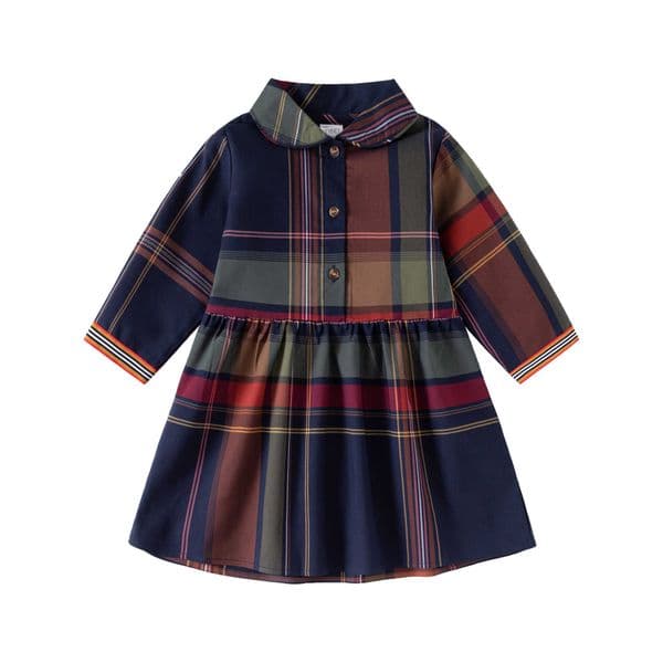 New Long-Sleeve Dress for Children Fashionable Girls Dress Sweet Pleated Dress in Little Princess Style Childrens Clothing L260529R343