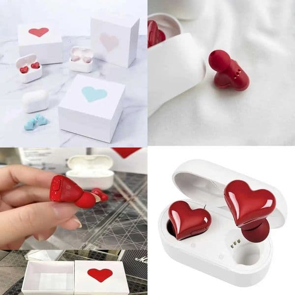 Heartbuds Wireless Earphones Hi-Fi Stereo Headphones Bluetooth-Compatible In Ear for Student Girl Women Fashion X260529
