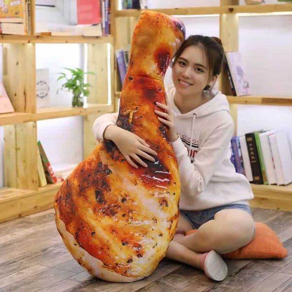 110CM Simulation Chicken Plush Toys Creative Real Life Food Pillow Fried chicken Stuffed Dolls for Children Kids Birthday Gifts M260529