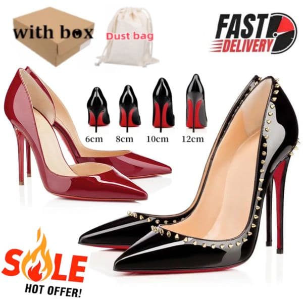 designer red bottoms shoes bottomshoes women bottom heels kitten high men luxury for woman bridal pink sandals shoe dress gold womens Peep Pointed Toe Black summer 16