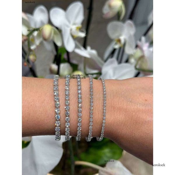 Iced Out bracelet 4mm VVS Moissanite Tennis Chain Sterling Sier Bracelet Men for women and jewlery Women Charm Jewelry