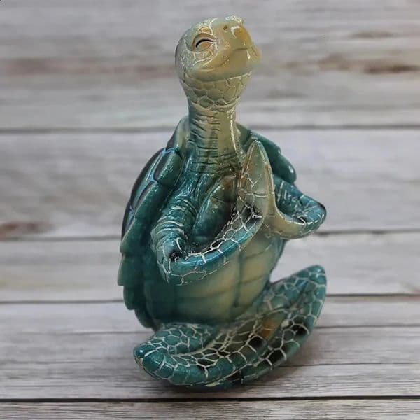 Yard Decor Mini Figurine Peacefulness Meditating Sea Turtle Decorations landscape For Buddha Zen Yoga Frog Garden Statue Ornament Garden Ornament 2