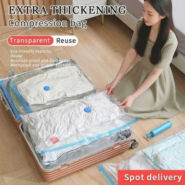 Vacuum Storage Bags With Valve Folding Compressed Space Saving Clothes Storage Big Size For Towel Cloth BlanketR260529