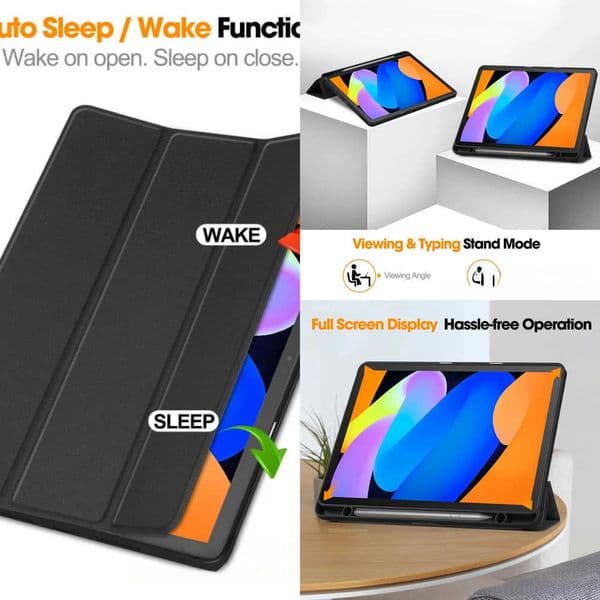 Tablet Protective Cover For Lenovo Idea Tab11 TB336FU Three Fold TPU Pen Slot Soft Shell Case X260529