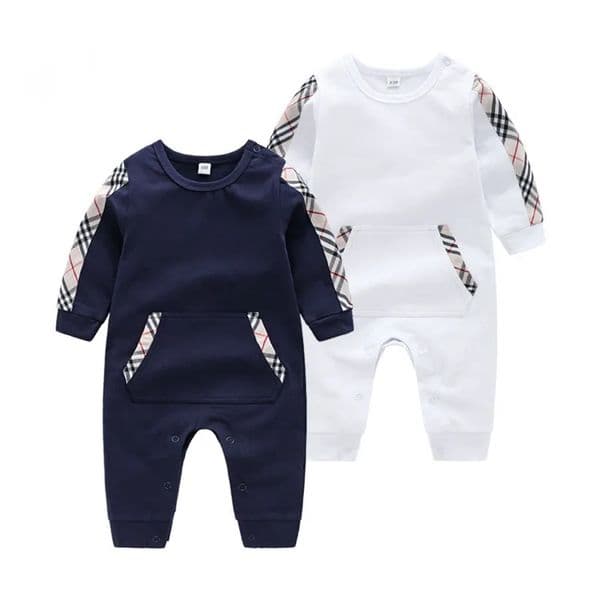 Rompers Spring Autumn Cotton Designer Baby Clothes Newborn Girls Boy Romper Infant Jumpsuits Kids Clothing 02