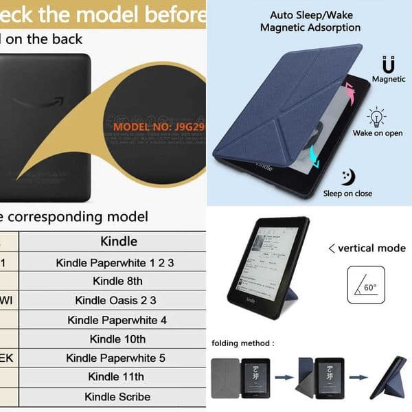 Foldable Stand Case for Kindle Paperwhite Oasis 2022 2019 2018 2 3 4 5 7 8 9 10th 11th Generation 6 68 Inch Pouch Cover Funda X260529