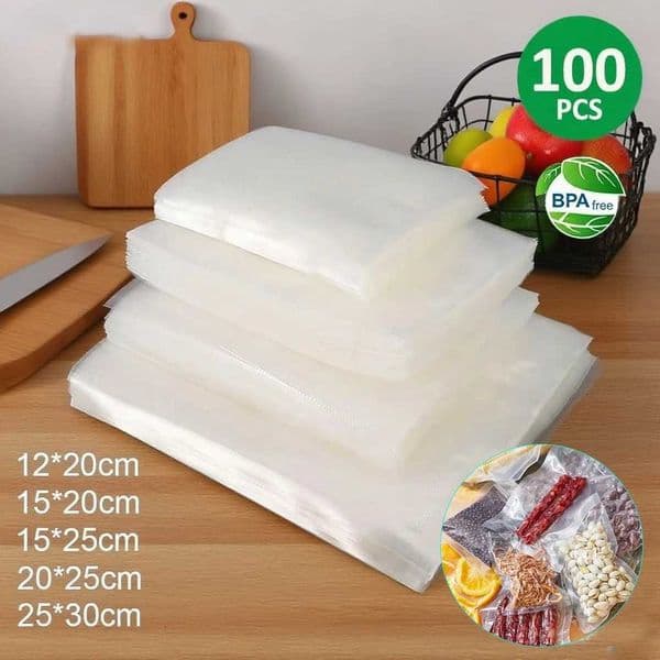 100PCS Vacuum Packaging Bags For Food 5 Sizes Kitchen Storage Bags For Freshness Vacuum Packaging Bags Sealable BagR260529