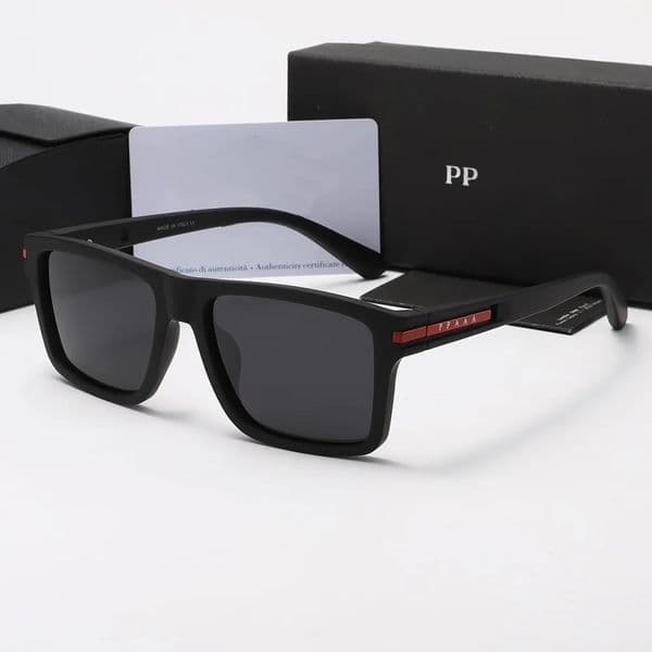 Mens Fashion Luxury Designer Sunglasses Men Vintage square Matte material Letter glasses Outdoor Anti-Ultraviolet come with case