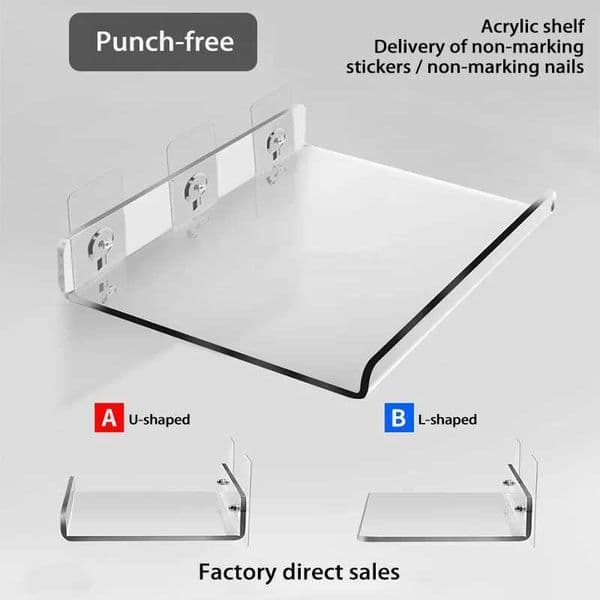 Self Adhesive Storage Shelf Wall-mounted Storage Rack Removable Bathroom Shower Organizer Kitchen Wardrobe Bathroom AccessoriesR260529