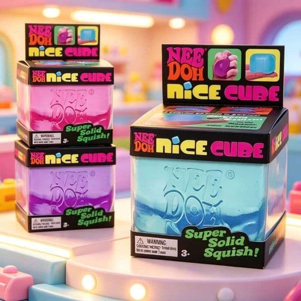 #Schylling Needoh Nice Cube-Stress Relief Squishy Sensory Cube Squeeze Ball Vent Toy Kids Gift Red Purple Blue Pink toys W260529