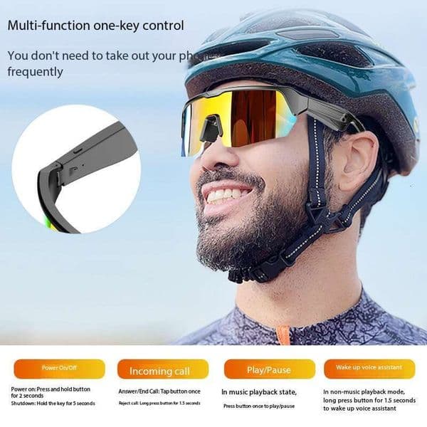 2026 New YJ006 Smart Bluetooth Sunglasses Windproof Cycling Audio Call Glasses