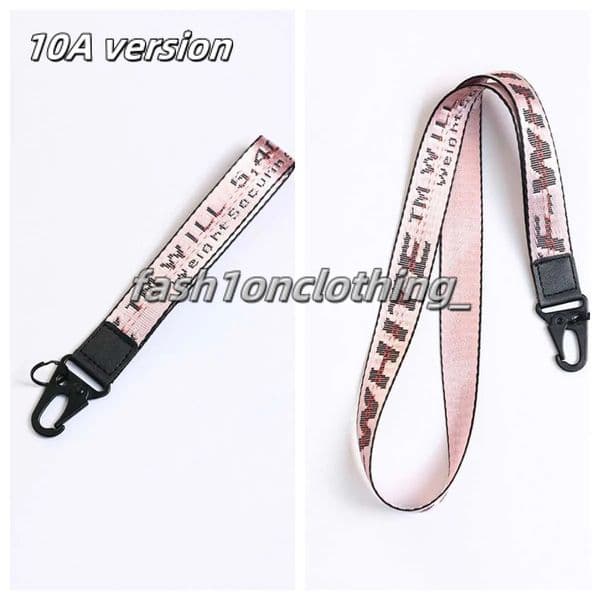 offwhite KeyChain Industrial Lanyard Long Yellow Nylon Strap Halter Fashion Lage Pendant Unisex Brand off Designer Carved Alloy Buckle off white keychain 629 04c