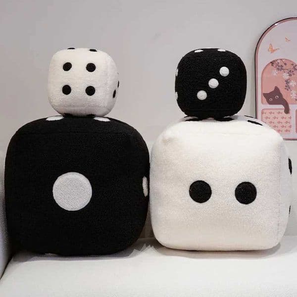 Funny Giant Dice Plush Toys Full Cotton Creative Stuffed Home Game Throw Pillow Cozy Sofa Back Cushion Home Decor Kids Game Prop M260529