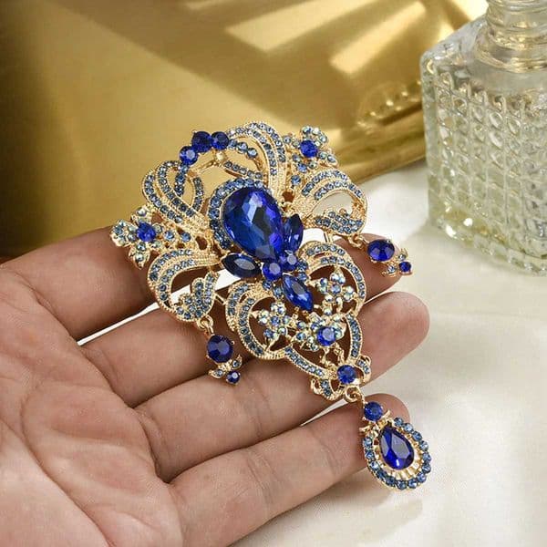 SHMIK High-end Luxury Full Crystal Flower Pendant Brooch Badges For Women Men Fashion Classic Exquisite Party Pin Accessories L260529