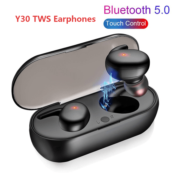 Y30 TWS Bluetooth Earphones 5.0 Wireless Stereo Earbuds In-ear Noise Reduction Headphones With Charging Case