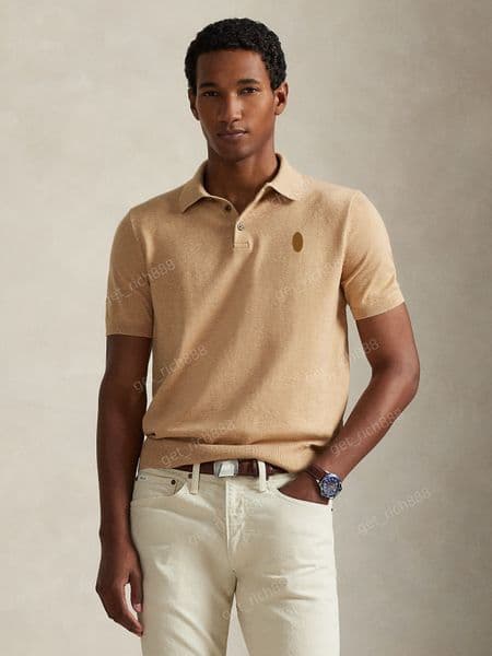 Polo Shirt Designer T-shirt Men's Embroidered Polos knit Sweater High quality Ttrendy brand Luxury Business Fashion Breathable Short Sleeve T-shirt