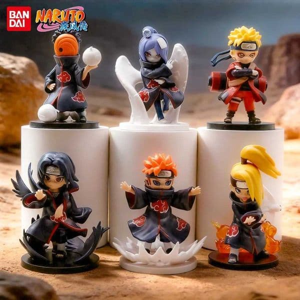 In Stock Blind Box Bandai Naruto Shippuden Akatsuki Series Anime Figure Peripheral Naruto Trendy Doll Creative Desktop OrnameR260529