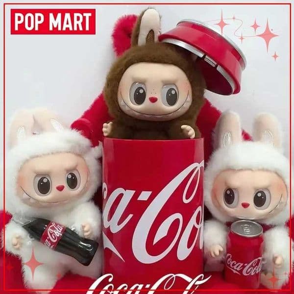 Genuine The Monsters Coca Cola Series Blind Box Face Plush Pendant Action Figure Gifts L260529A0JK