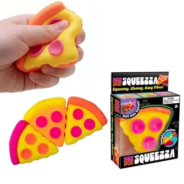 Schylling Needoh Pizza Sensory Fidget Stress Relief Squishy Cube Anti-Anxiety Squeeze Object For Focus Adhd Population 26L0529