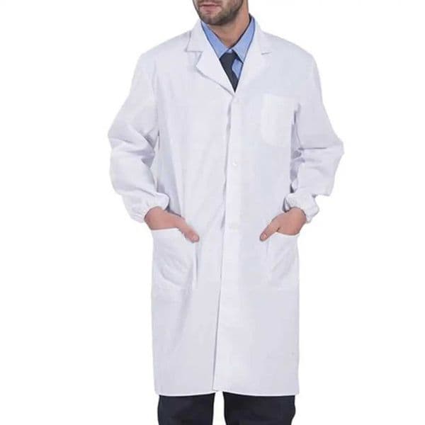 Men Unisex Scrubs White Lab Coat Uniform Doctors Coat Food Coat Long Sleeve C260529