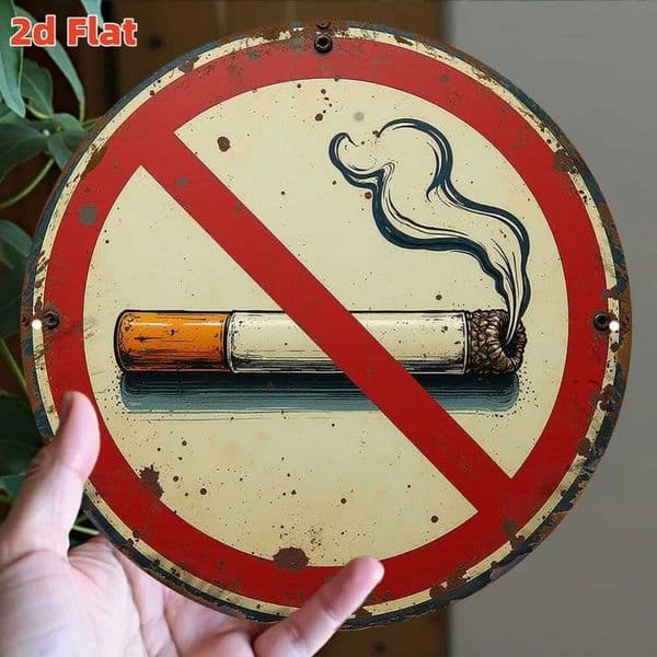 Vintage No Smoking Sign Aluminum Metal Wall Art 779x779 Inch Indoor Outdoor Decorative Plaque C2605291
